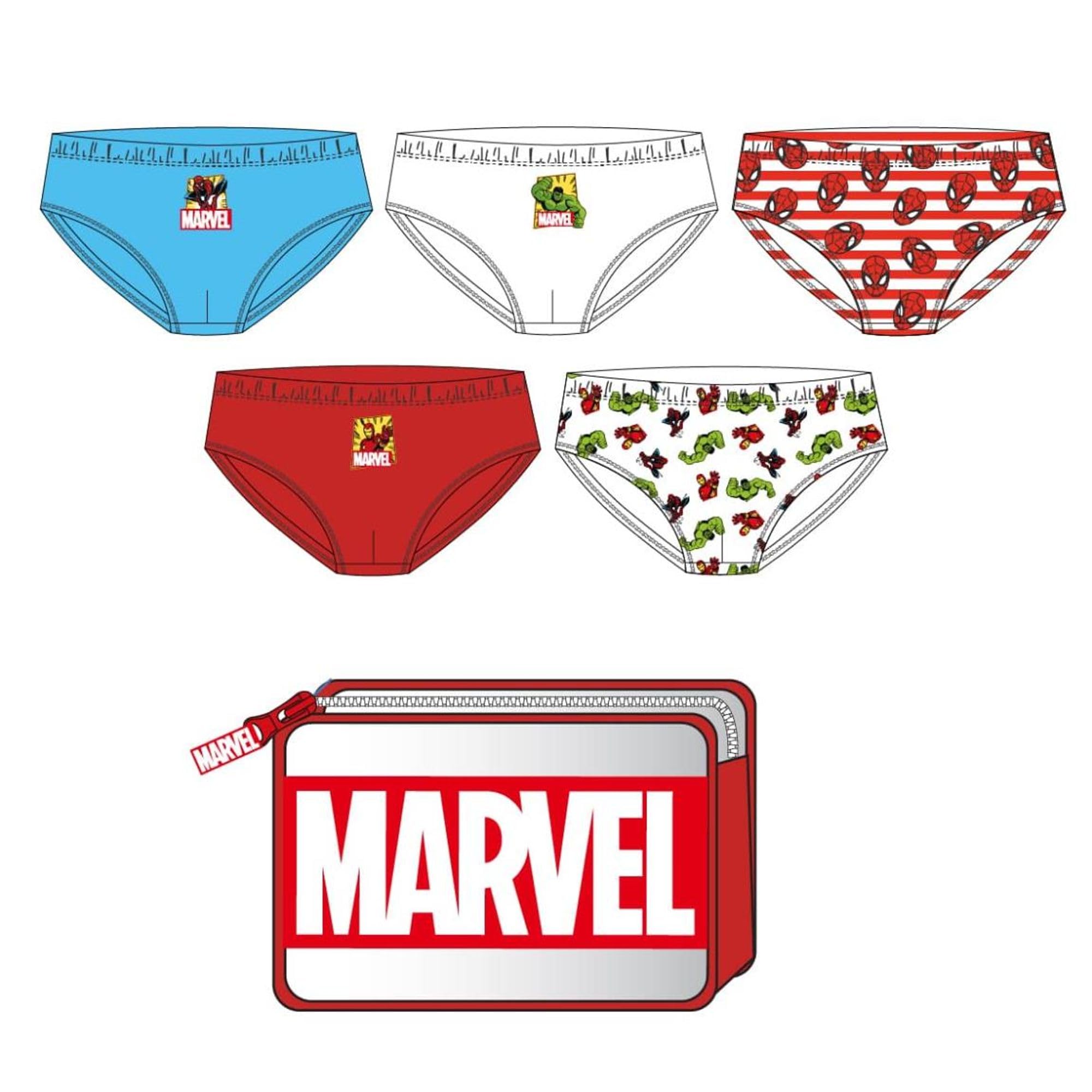Pack Calzoncillos Single Jersey Neceser Marvel - Ropa Interior Niña Algodón Suave y Transpirable, Braguitas Disney Ajustables y Cómodas, 2-3 Años