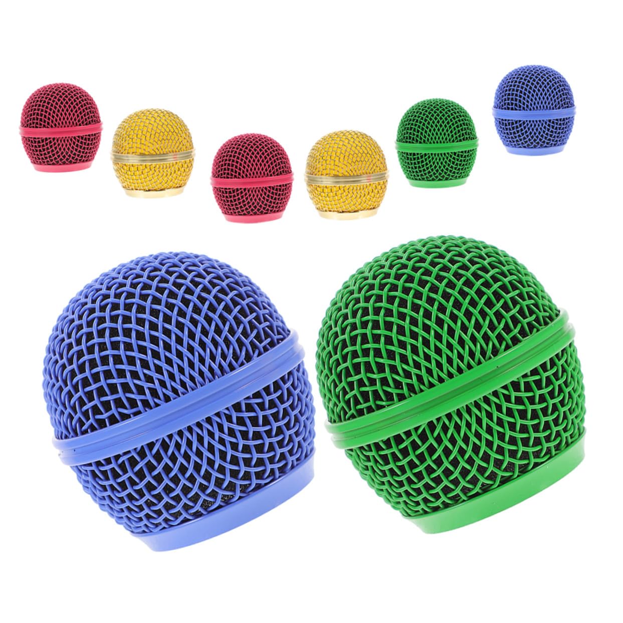 PRETYZOOM 8 piezas Repuesto de Rejilla de Micrófono Metálica con Malla Colorida para Cubierta Protectora de Micrófono Duradera para Músicos y Profesionales de Audio