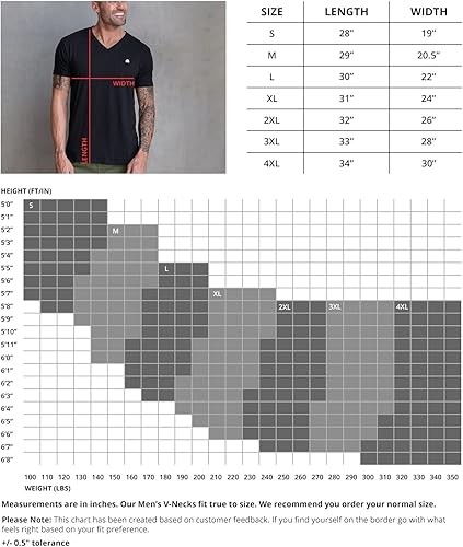 Miniatura 2 de INTO THE AM - Camisetas premium con cuello en V para hombre - Camisetas ajustadas modernas S - 2XL