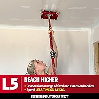 Vista 6 de LEVEL5 - Caja de acabado plano MEGA de 12 pulgadas + asa, grado profesional, alta capacidad, para tableros de yeso Gyprock 4-569