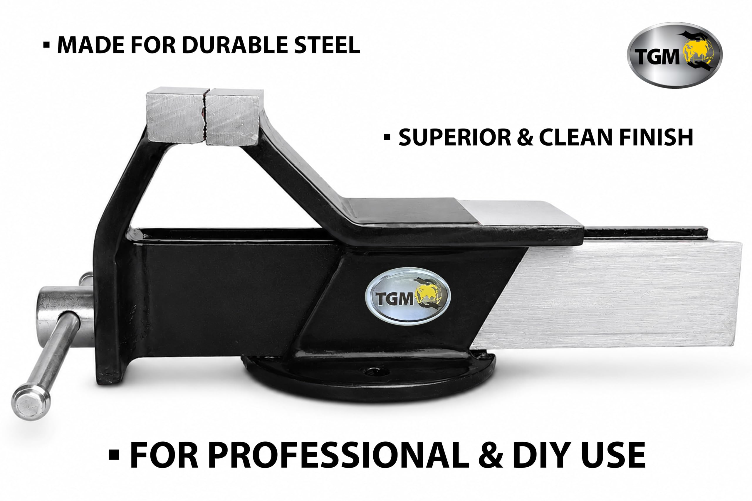 TGM METALLICS Heavy Duty Steel Bench Vice 8 Inch Fixed Base Steel Vise 200 MM Bench Clamp Tool Professional Blacksmith Multi Vice Tool Table Clamp 1