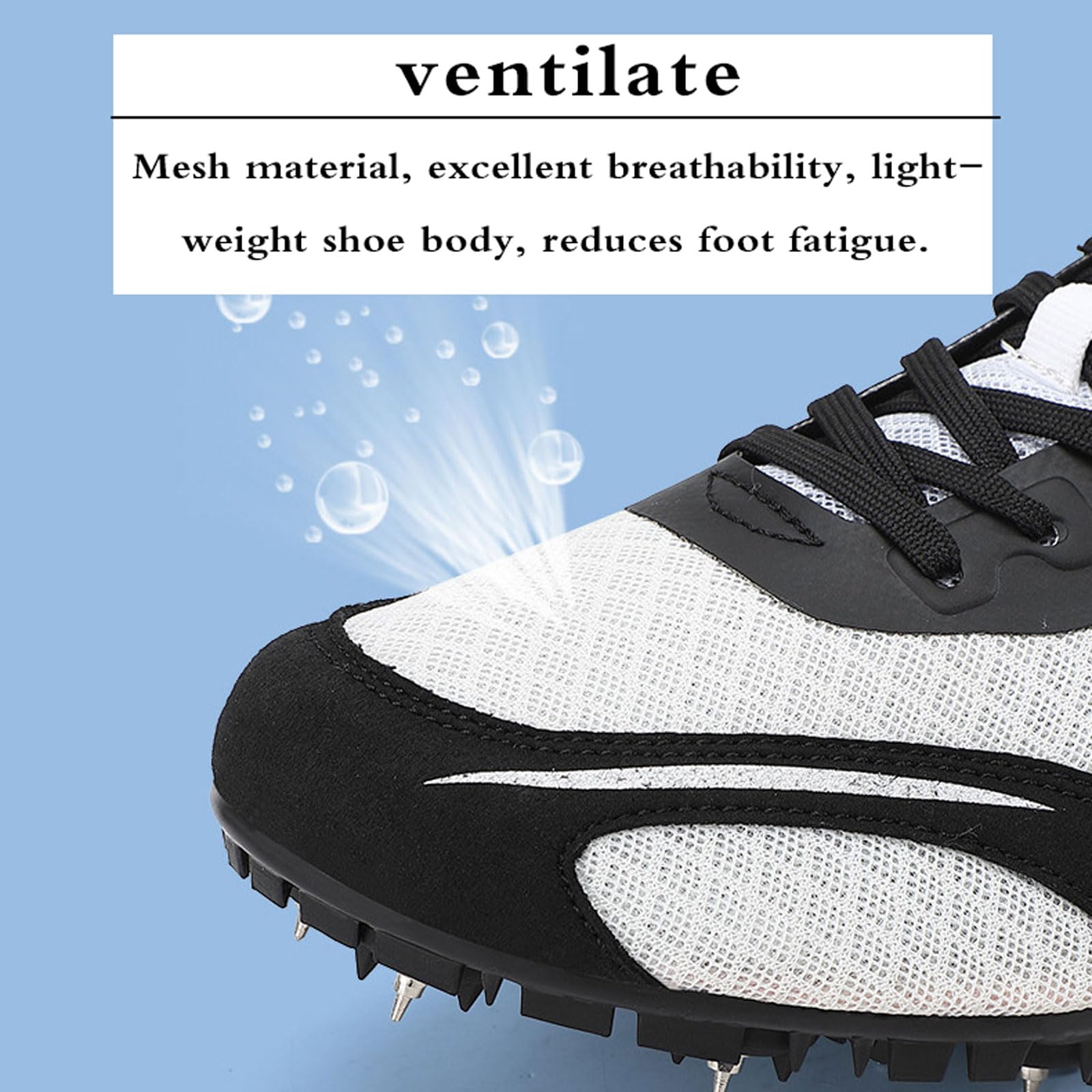 Zapatillas Clavos Atletismo,Zapatillas Correr con Clavos,Zapatos con Clavos Deporte Corriendo,Resistencia Al Desgaste,Antideslizantes，MáS Adecuado para Velocidad