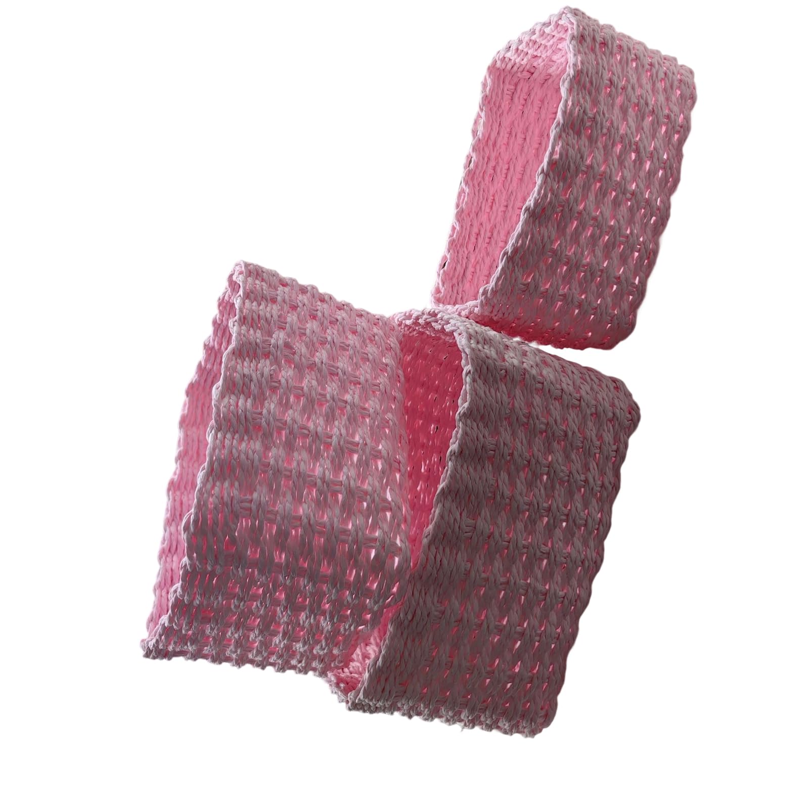 Korean Inspired Paper Weave Storage Baskets Set of 3 Sturdy Foldable Organizers for Bedroom Decors Decorative Paper Rope Organizing Baskets