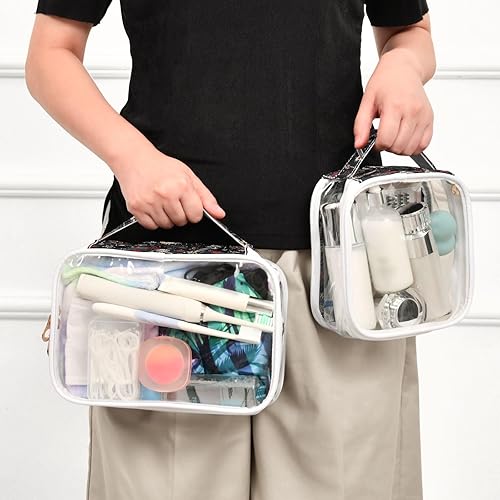 Miniatura 6 de Rock Skull Music Clear Toiletry Bag for Traveling,2 Pack Makeup Cosmetic Bag with Zipper,Travel Bag for Toiletries,Travel Essentials 21214791