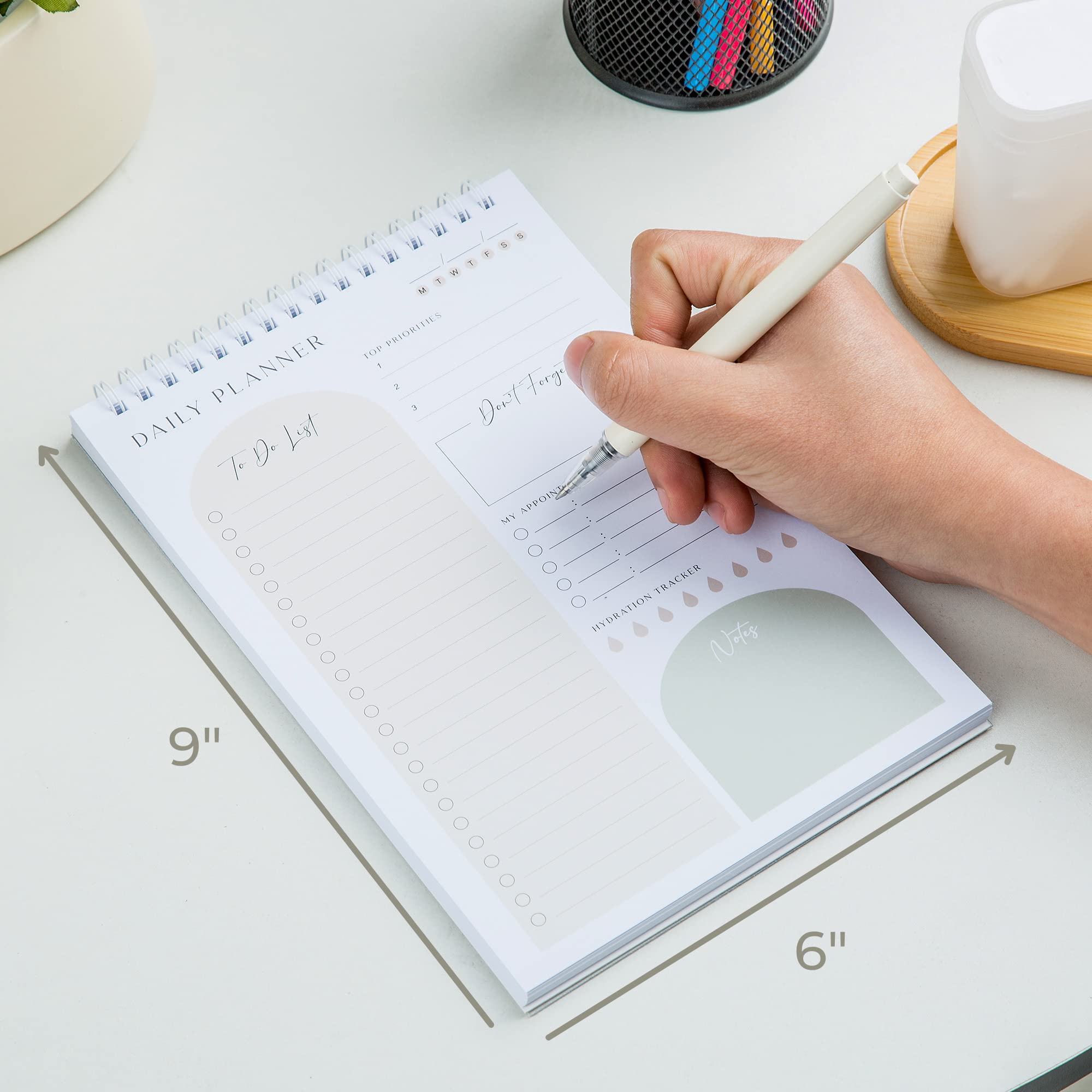 Snapklik.com : Daily Planner To Do List Notepad 60 Undated Pages,Almond ...