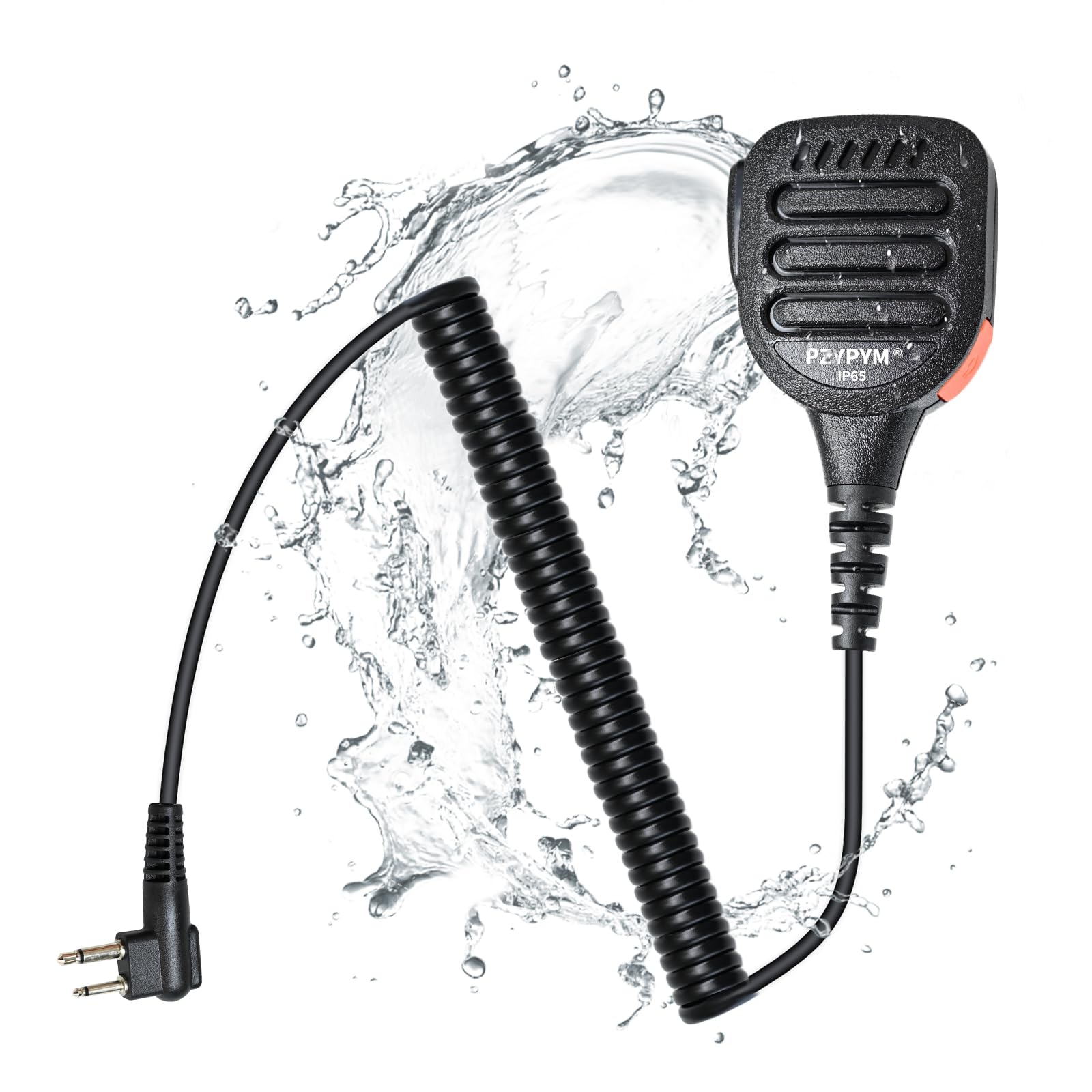 PZYPYM IP65 Waterproof Radio Speaker Mic Walkie Talkie Shoulder Mic Handheld Hand Microphone Remote Speaker with 3.5mm for Motorola cls1413 cls1450
