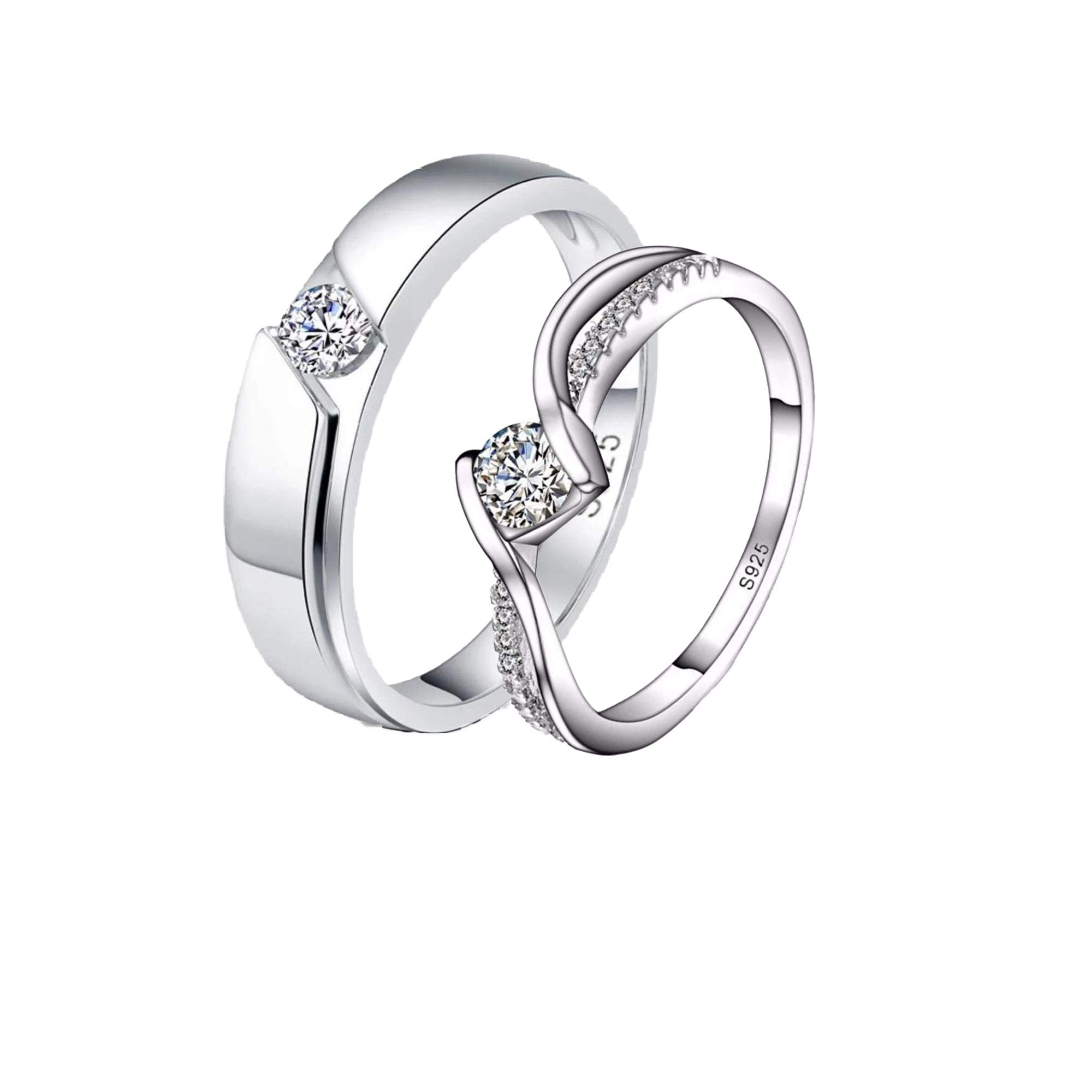 STYLISH TEENS Dc Jewels Elegant Sterling Silver Plated Engagement Adjustable Couple Ring for Men and Women (B07LFDHBQW) Amazon Price History, Amazon Price Tracker
