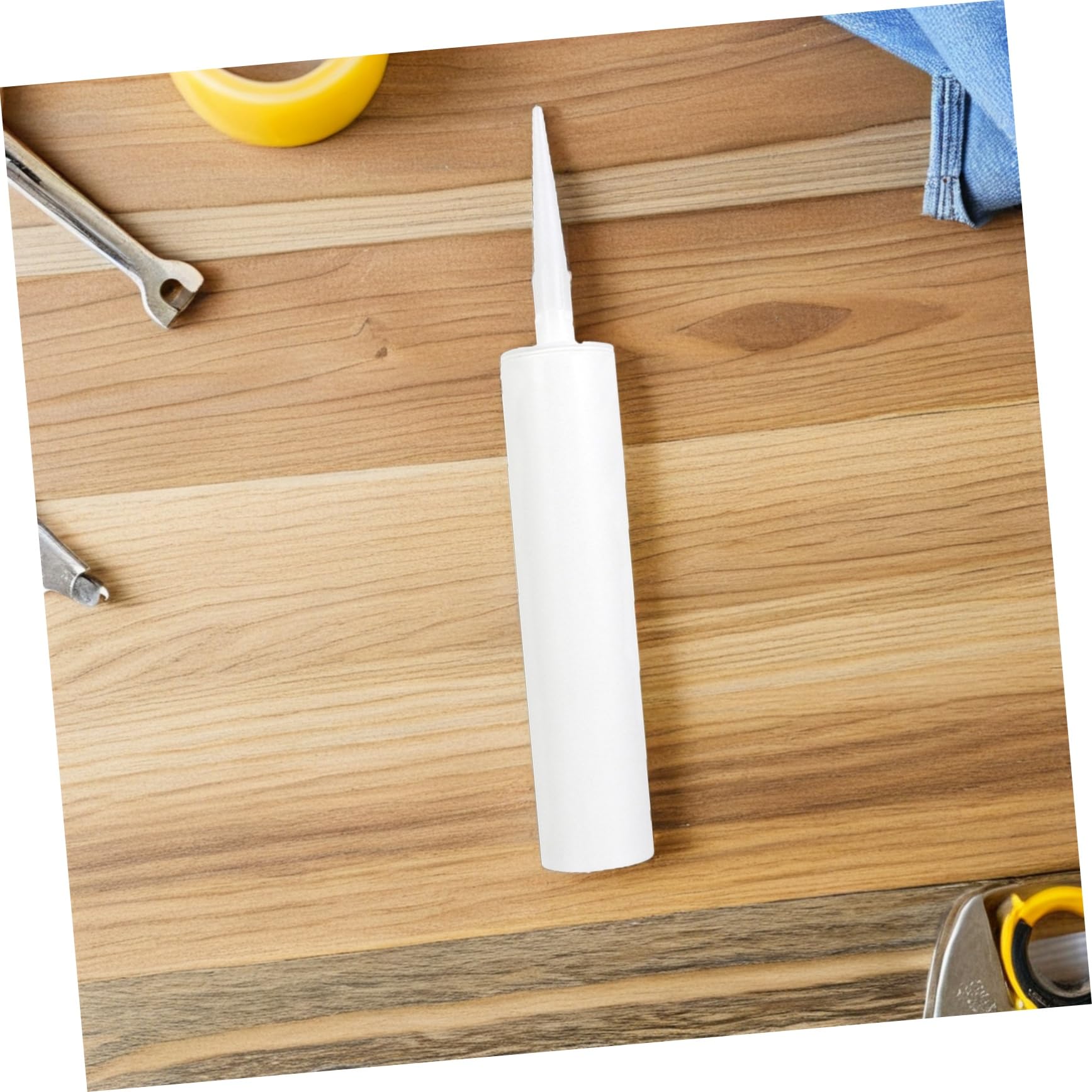 Tubes de Calfeutrage Vides en Plastique Blanc, Lot de 20 Pièces | Légers et Portables, pour Réparations et Travaux de Rénovation Intérieure, Adaptés aux Fissures Latex