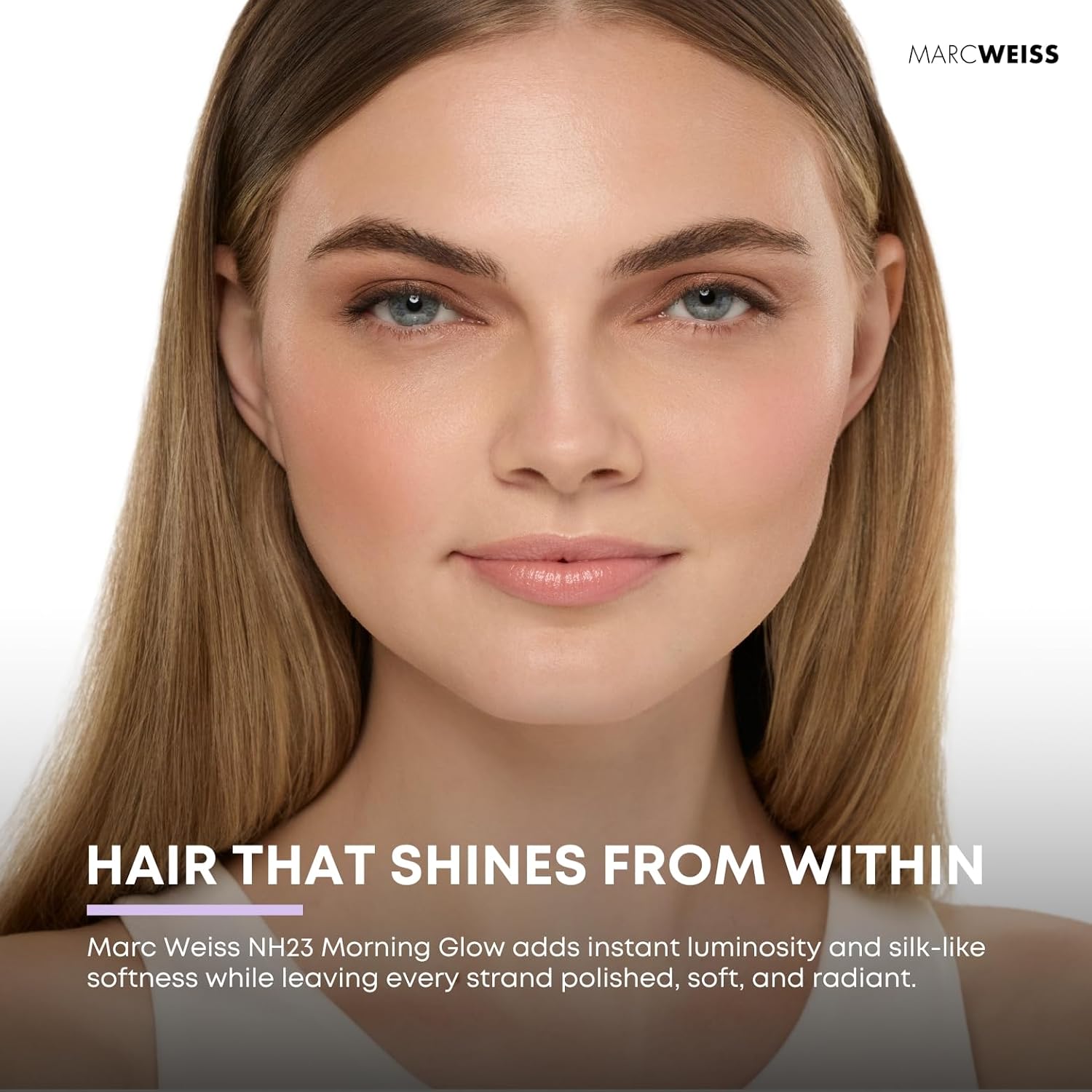 MarcWeiss NH23 Morning Glow Silk Fusion Hair Oil (3.4 fl oz) | Frizz Control & Shine Enhancer | Nourishing Argan & Jojoba Oil Blend | Smooths, Strengthens & Protects | Lightweight, Non-Greasy Formula