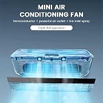 Mini Split Air Conditioner, Ductless AC Unit Wall Mounted No Window, Portable Air Conditioner with Remote Control, 3 Speed Cooling Fan for Kitchen Bedroom Small Spaces (White)
