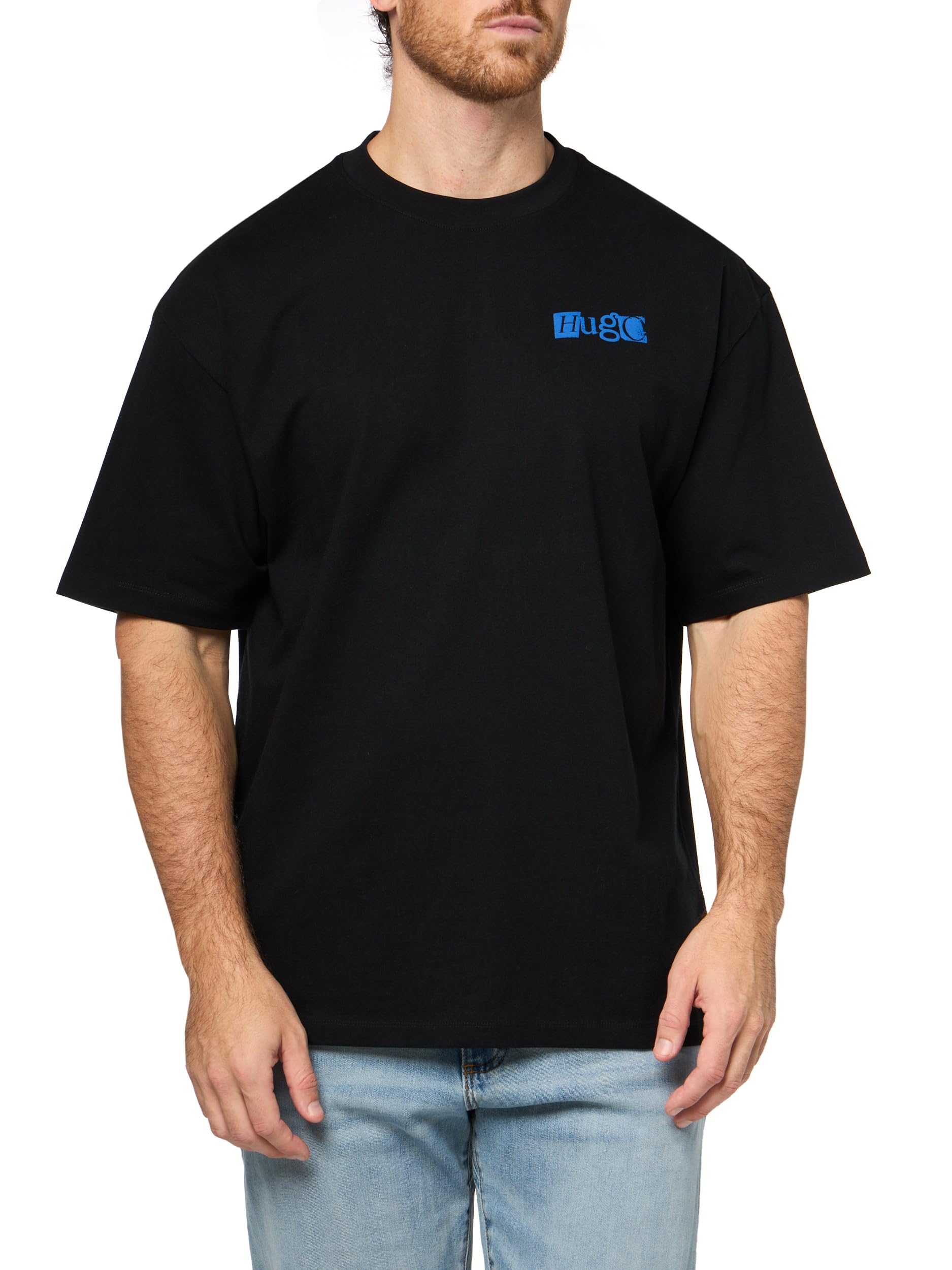 Hugo Men's Retro Logo Short Sleeve T-Shirt Large Black Gloss