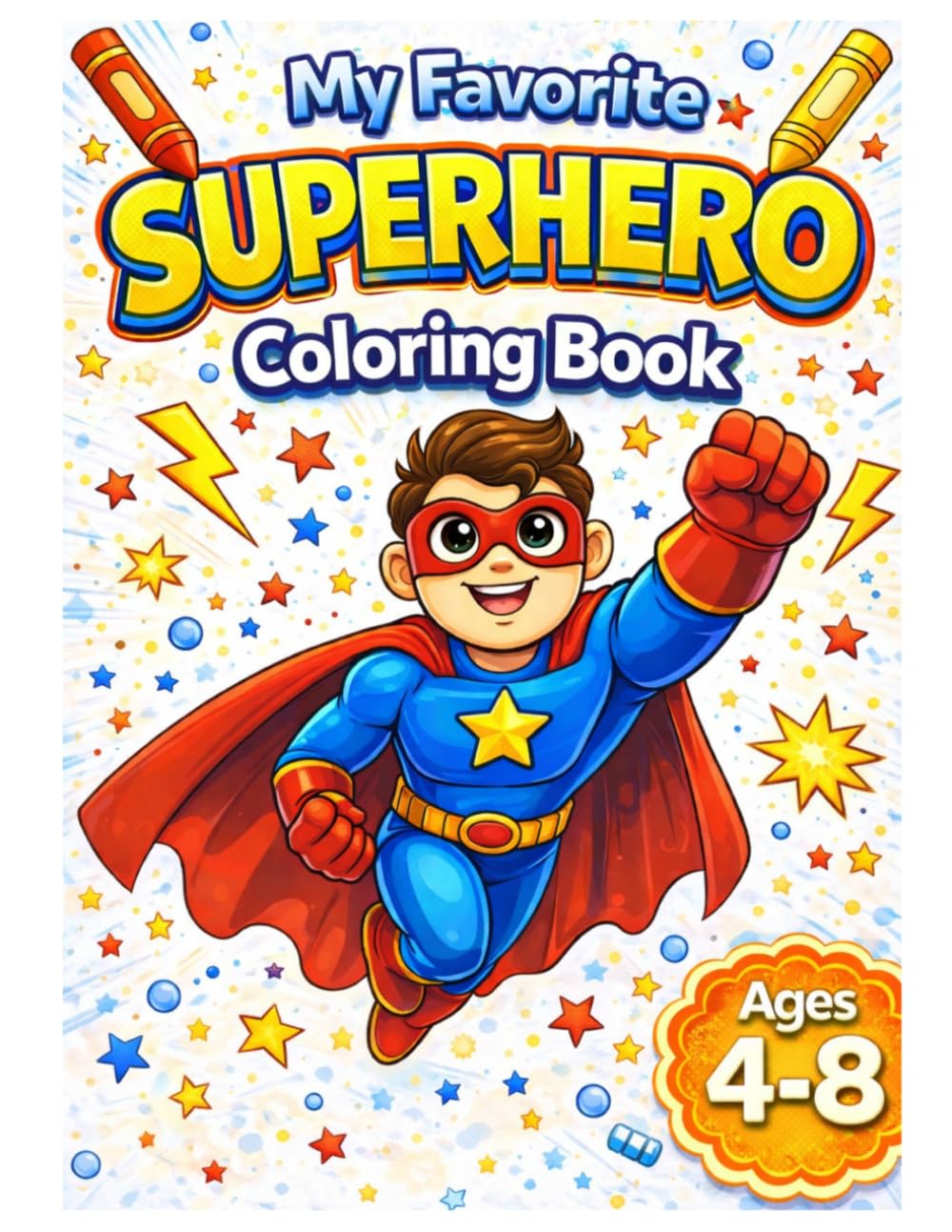 My Favorite Superhero Coloring Book for Ages 4-8