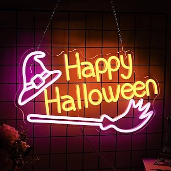 ハロウィン ネオンライト Halloween LEDネオン オーダーメイド Amazon.co.jp: Happy Halloweenネオンサイン ハロウィンハッピー
