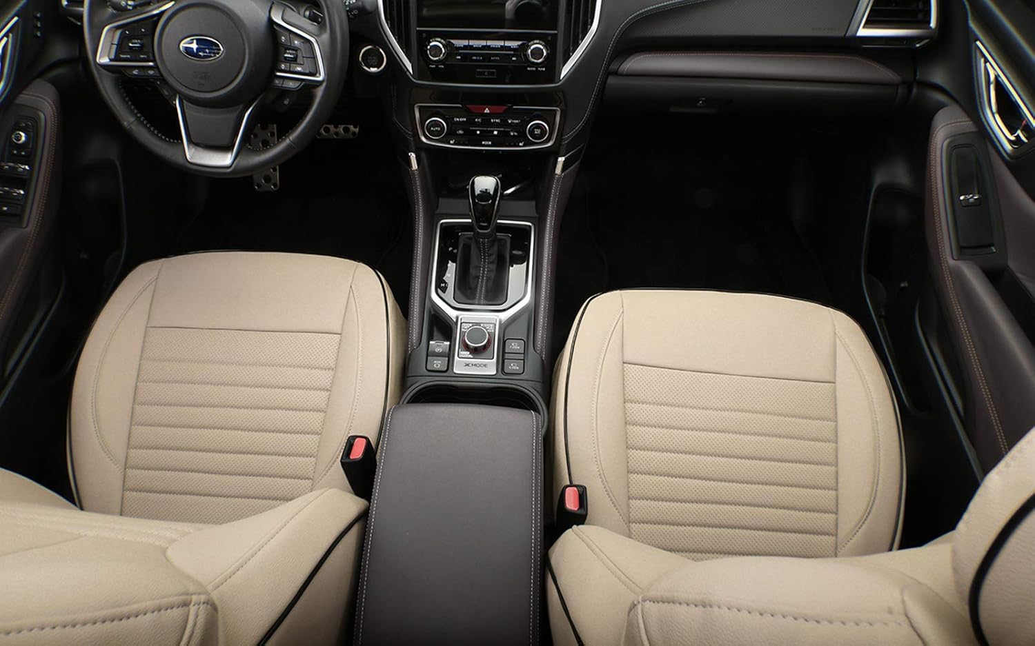 EKR Custom Fit CX5 Car Seat Covers for Select Mazda CX-5 Sport 2013 2014 2015 2016 - Leatherette (Beige)