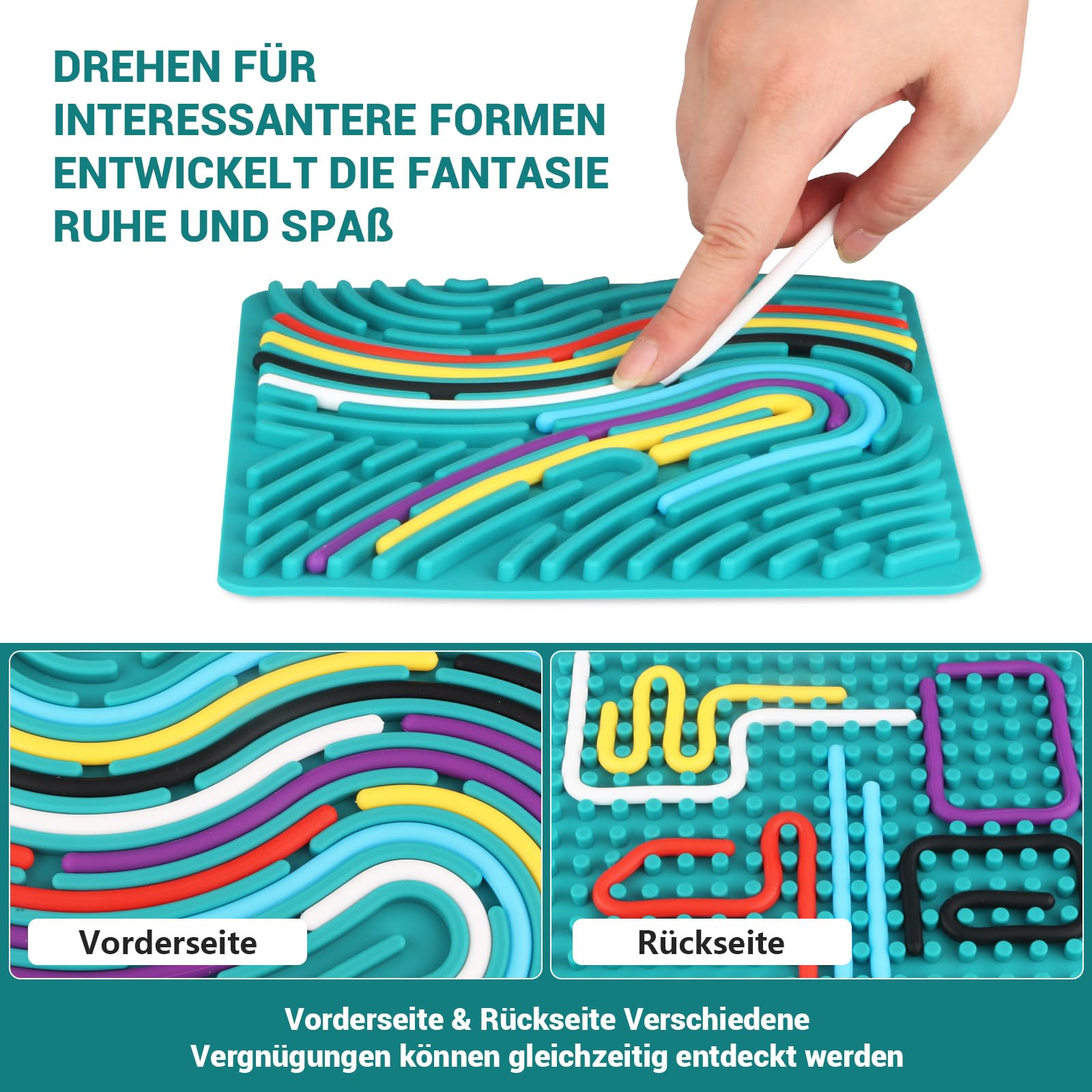 Montessori Sensorik Spielzeug für Kinder ab 3+ und Erwachsene,Autismus Spielzeug mit 11 Zählstangen und Reisetaschen