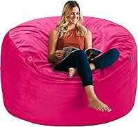 Vista 32 de HABUTWAY Silla Puf de 3 Pies de Terciopelo Lujoso de Piel Ultra Suave con Espuma Viscoelástica de Alto Rebote, Sillas Puf para Adultos, Sofá