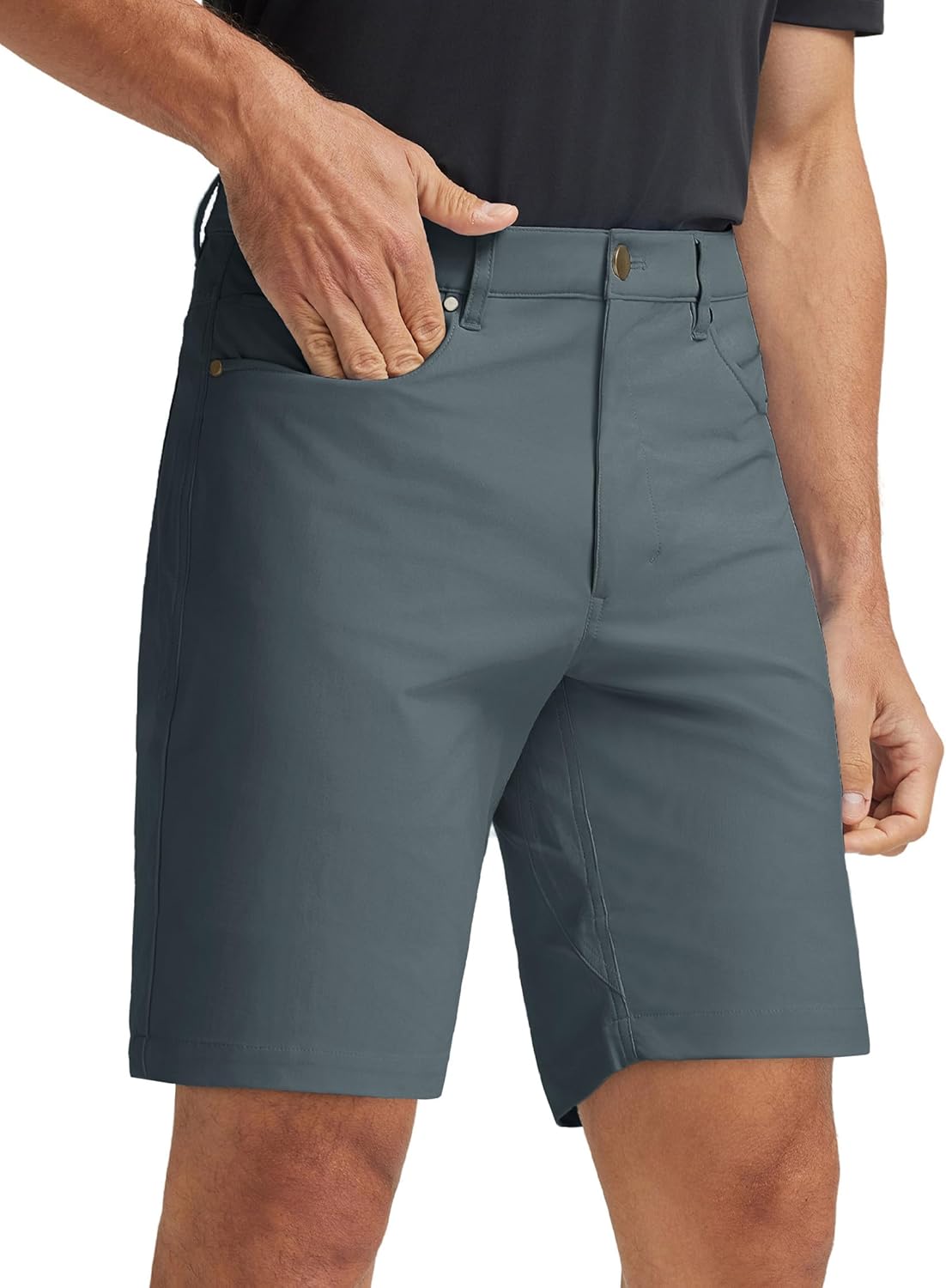 M MAELREG Golf Shorts Men 7" 9" Inseam Lightweight Quick Dry Stretch Flat Front Casual Moisture Wicking Mens Dress Shorts