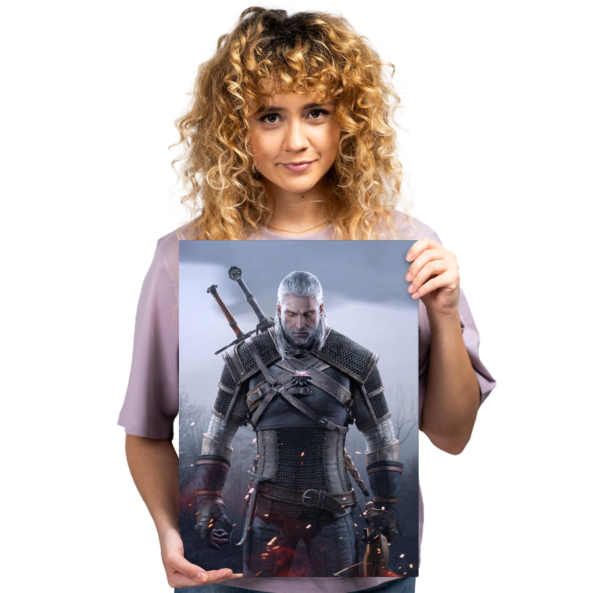Displate Poster In Metallo - Decorazioni da Parete Decorazione Murale - Witcher 3 - The Witcher - 32 x 45 cm Matt