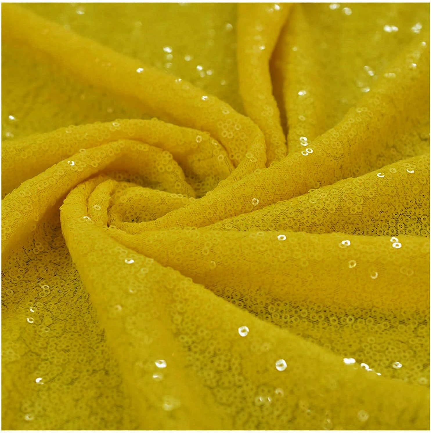 New Creations Fabric & Foam Inc, 50" Wide Mini Glitz Disc Sequins Fabric (Aqua, 5 Yards)