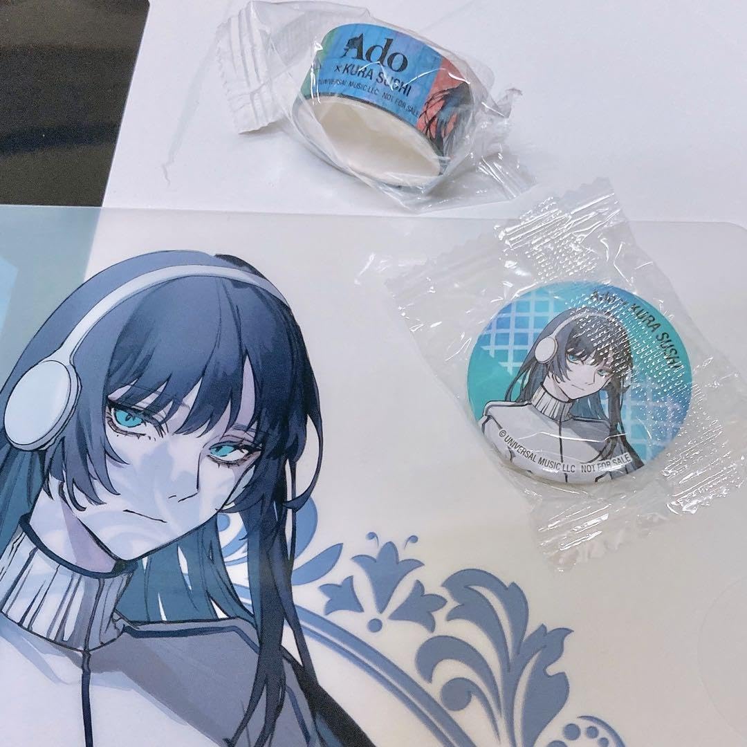 Amazon.co.jp: Ado×くら寿司コラボ クリアポスターファイル缶