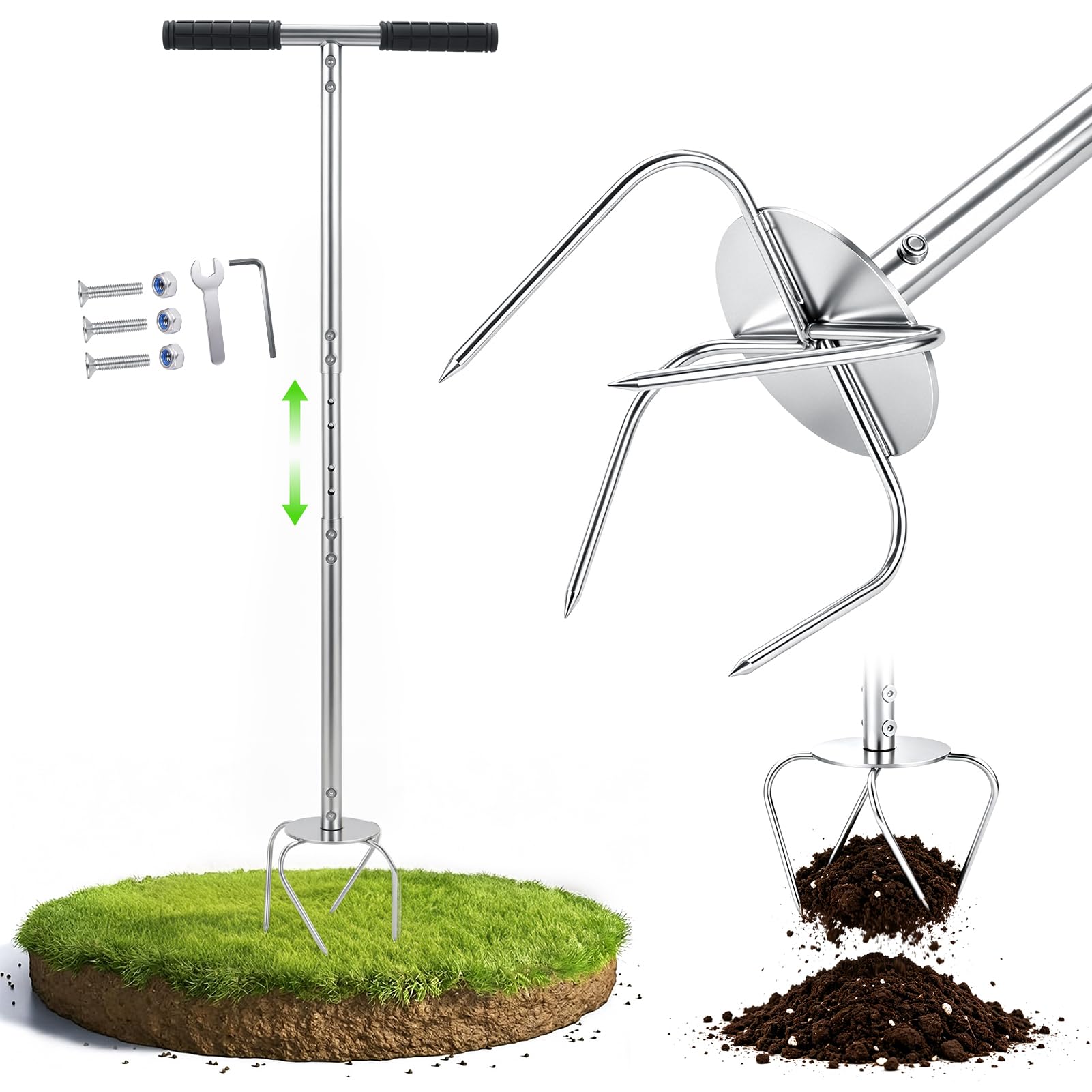 Cultivateur de jardin réglable pour désherber vos parterres sans effort