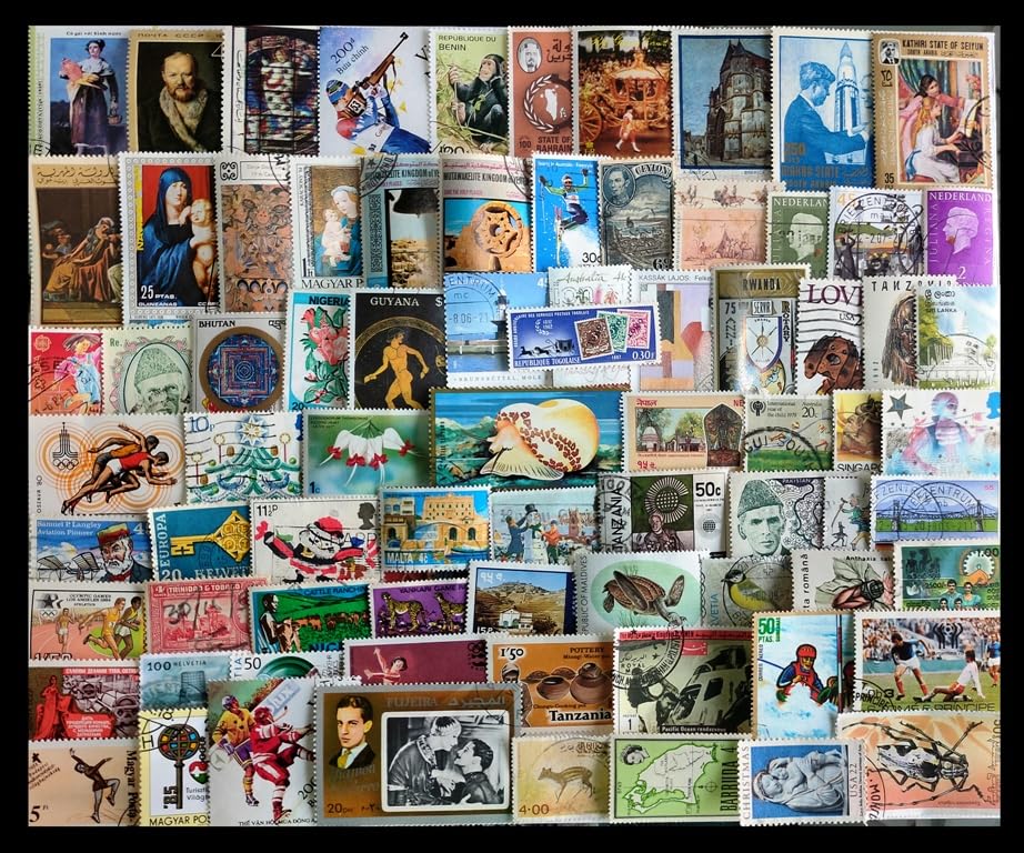 Isc~ Worldwide 100 Different Stamps, All Large Whole World Stamps, Genuine Postage Stamps ~ Multi Colour