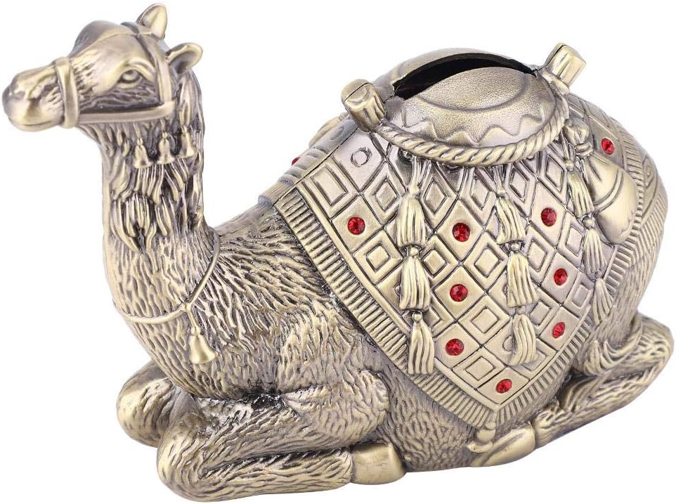 Marhynchus European Camel Piggy Bank - Children's Modern Ceramic Money Bank - Gold