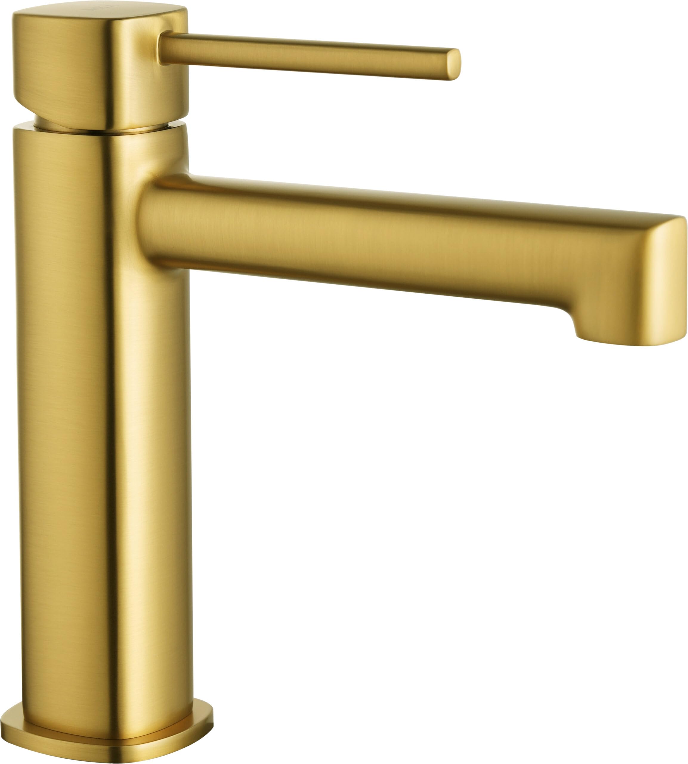 IMEX - Grifo Lavabo Monomando Toscana Grifería Baño en Latón Grifo para Lavabo Moderno con Aireador Ahorro de Agua Antigoteo Cartucho Cerámico 26 mm Instalación Rápida