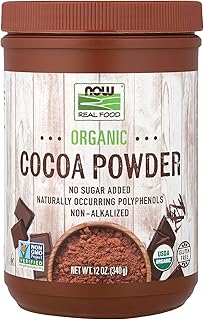 NOW Foods Organic Cocoa Powder, Unsweetened-12 oz