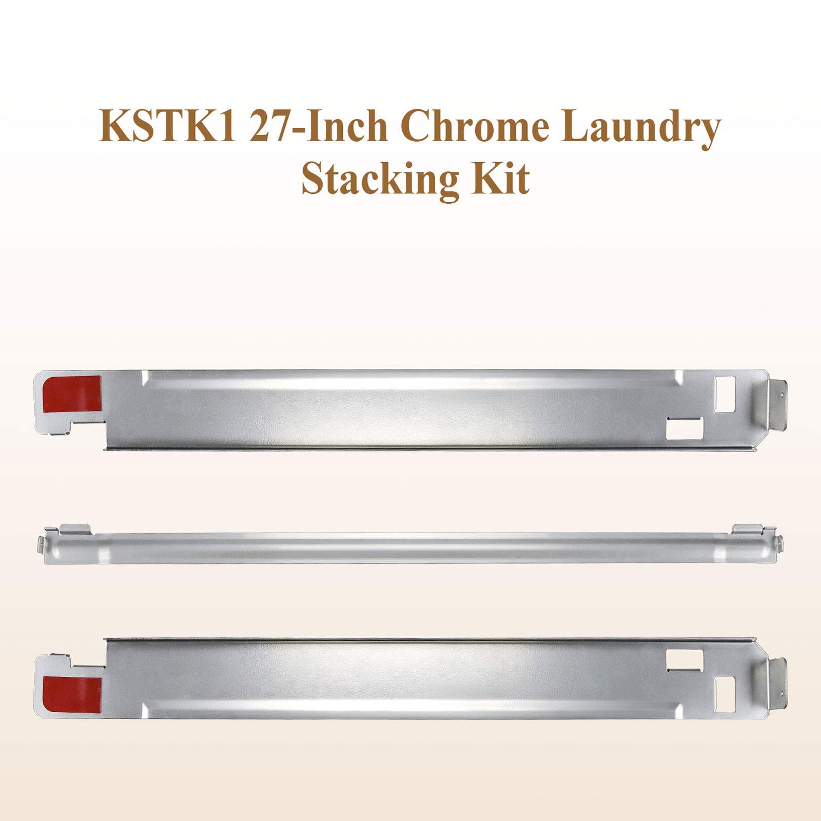 KSTK1 27-inch Laundry Stacking Kit for LG Washer & Dryers,Metal Construction & Chrome Finish - 10 YEAR WARRANTY