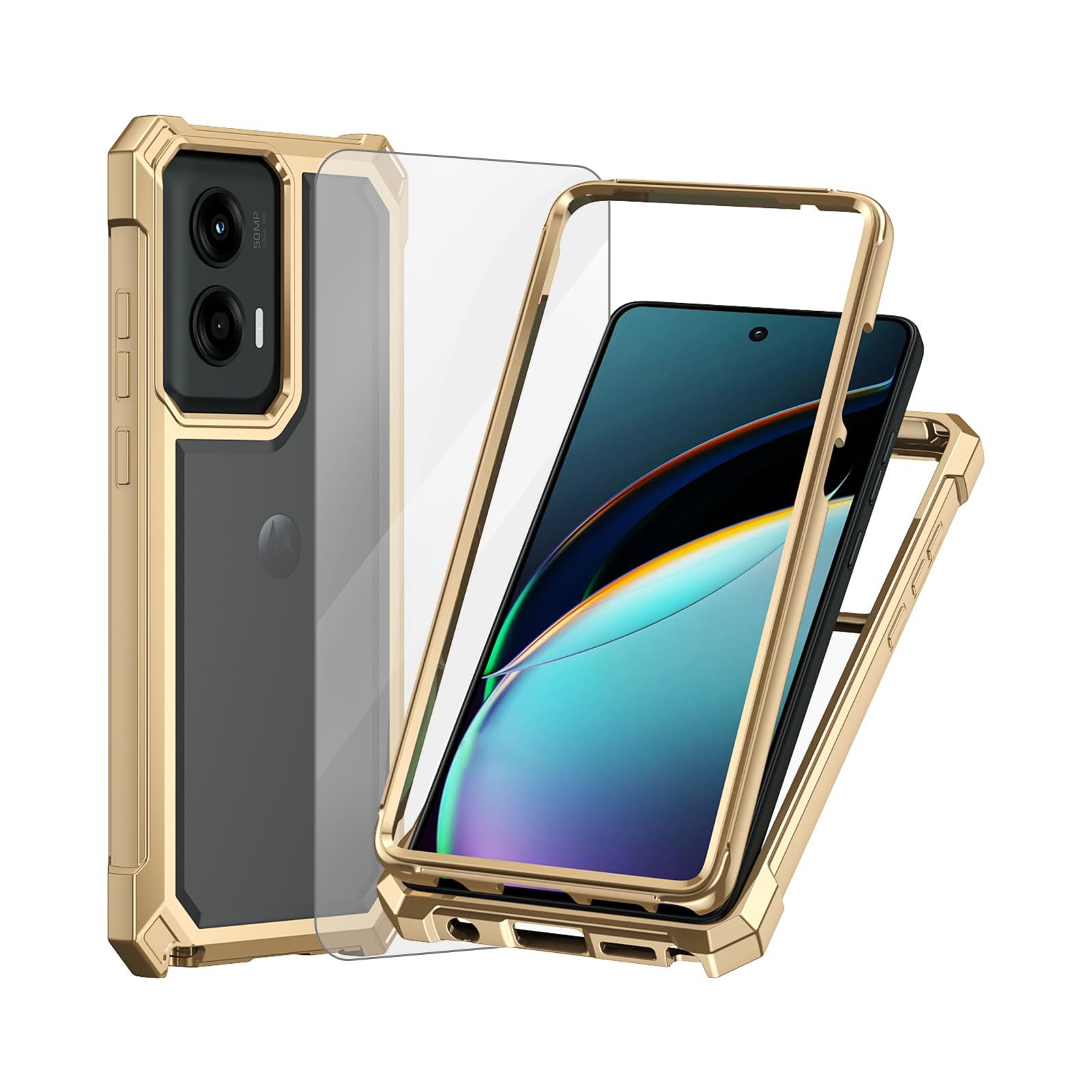 Ailiber for Motorola Moto G Stylus 5G 2024 Case, Clear Transparent [Anti Yellowing], with [Screen Protector], Dual Layer Shockproof Bumper Cell Phone