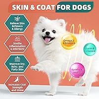 Vista 7 de Multivitamínico para perros, vitaminas y suplementos para perros, multivitamínico para perros con glucosamina, probióticos y Omega 3