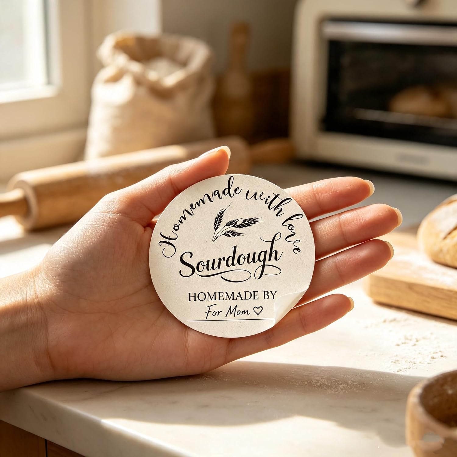 500 Pcs Sourdough Bag Stickers 2 inch Sourdough Bag Stickers Sourdough Bread Sticker for Sourdough Bread Supplies,Baked Goods Packaging