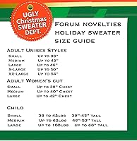 Vista 4 de Forum Novelties Suéter feo de Navidad envuelto para adultos para mujer