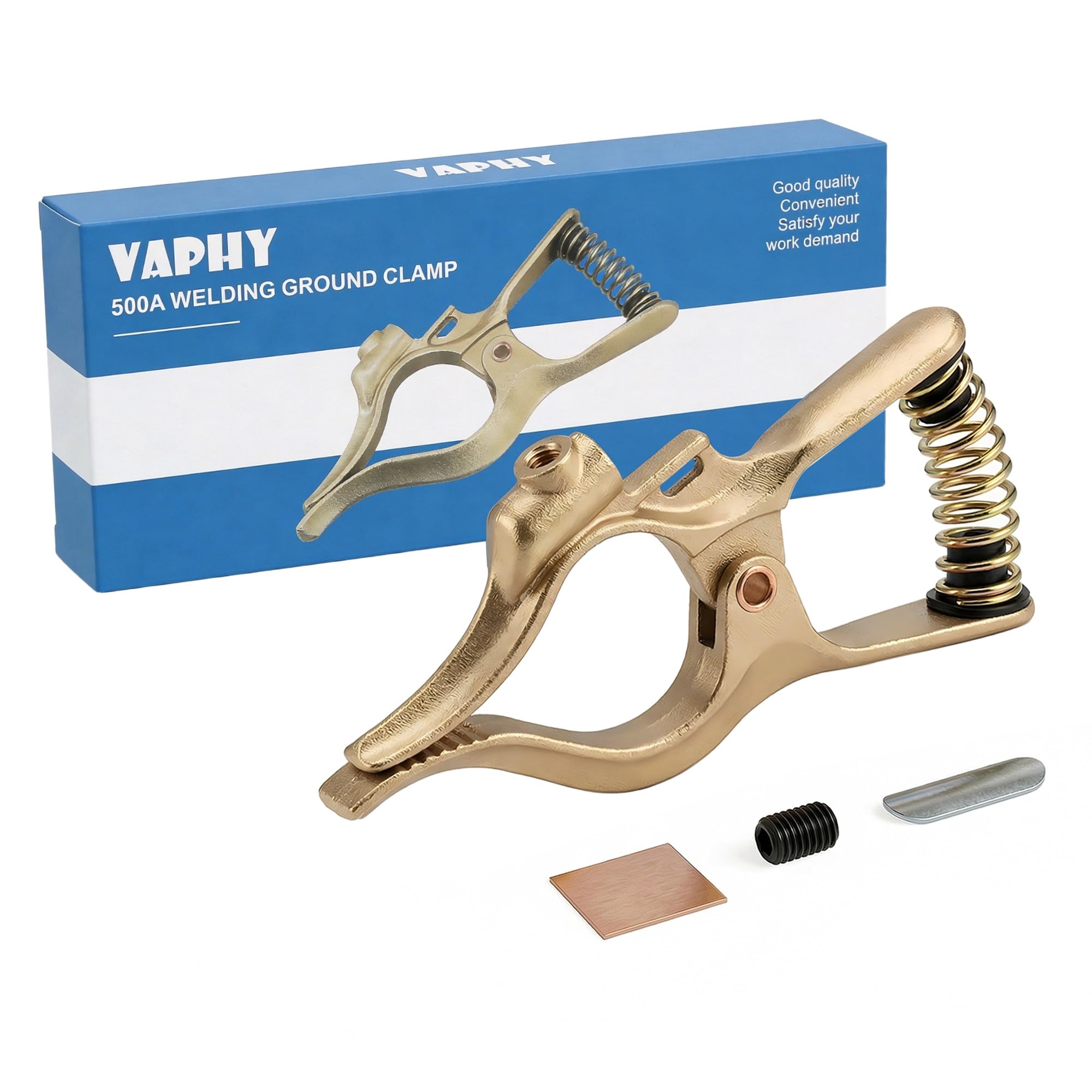 T-Style Welding Ground Clamp Brass 500-Amp