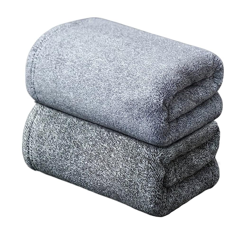 Serviette à séchage rapide TILEZE lot de 2 serviettes de bain absorbantes 80x40