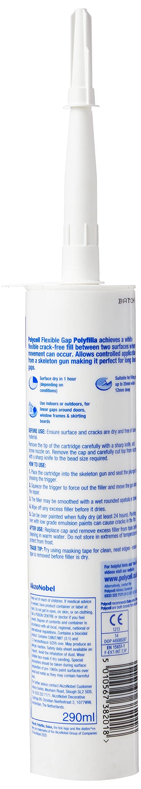 Polycell Flexible Gap Polyfilla 290ML (Pack of 2) - Image 2