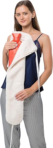 Miniatura 9 de Peterpan Botella larga de agua caliente con tapa, bolsa de agua caliente para aliviar el dolor, capacidad para 70 onzas líquidas, libre de BPA y