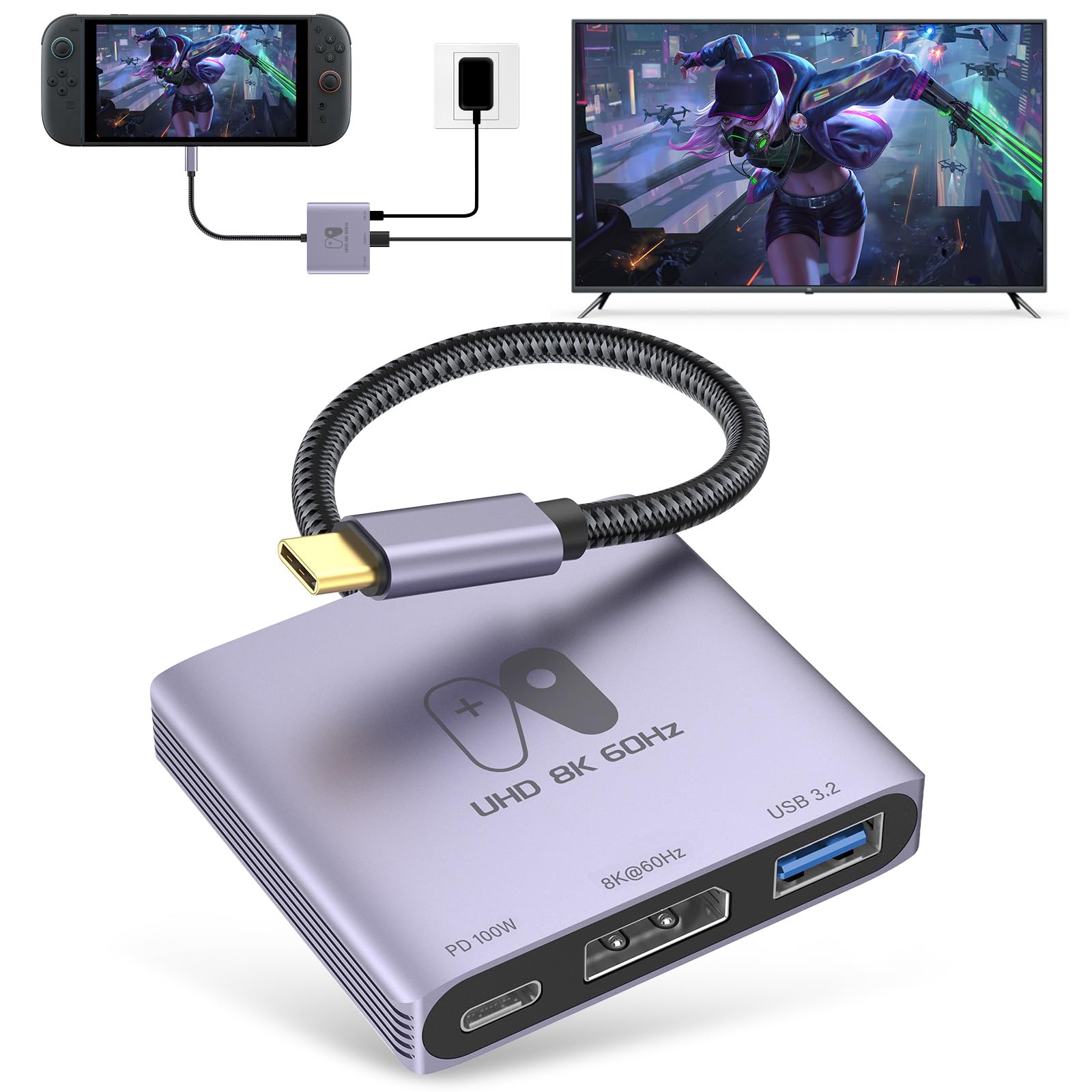 Amazon | 【V 22.5.0】Switch 2 ドック HDMI 変換 アダプター 8K@60Hz