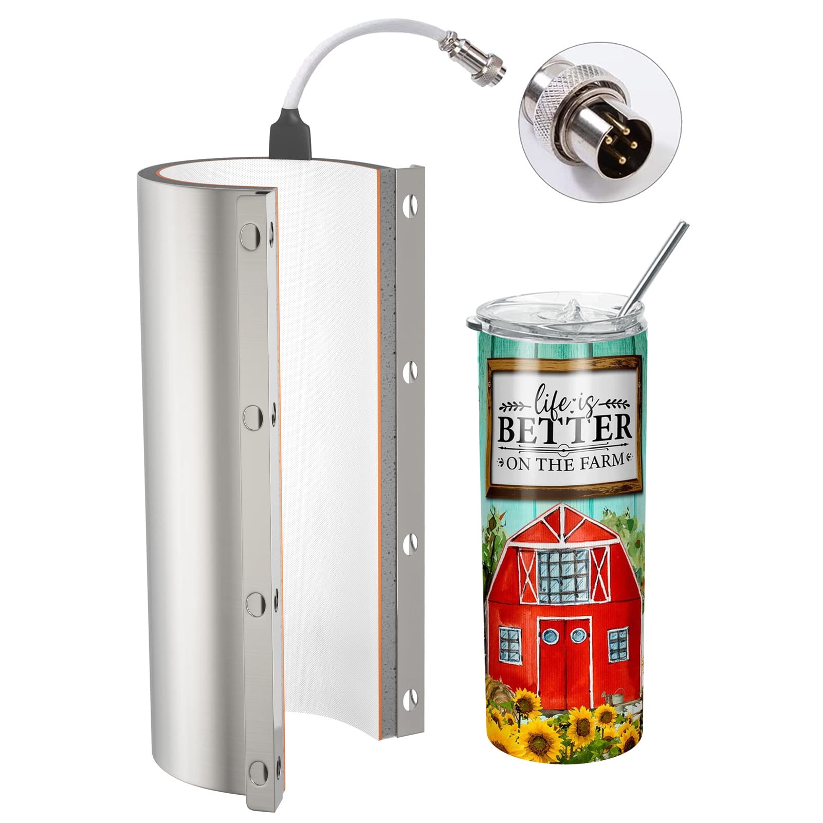 Buy 30 oz Tumbler Heat Press Attachment, 110V Stainless Steel Tumbler Attachment Heating Element