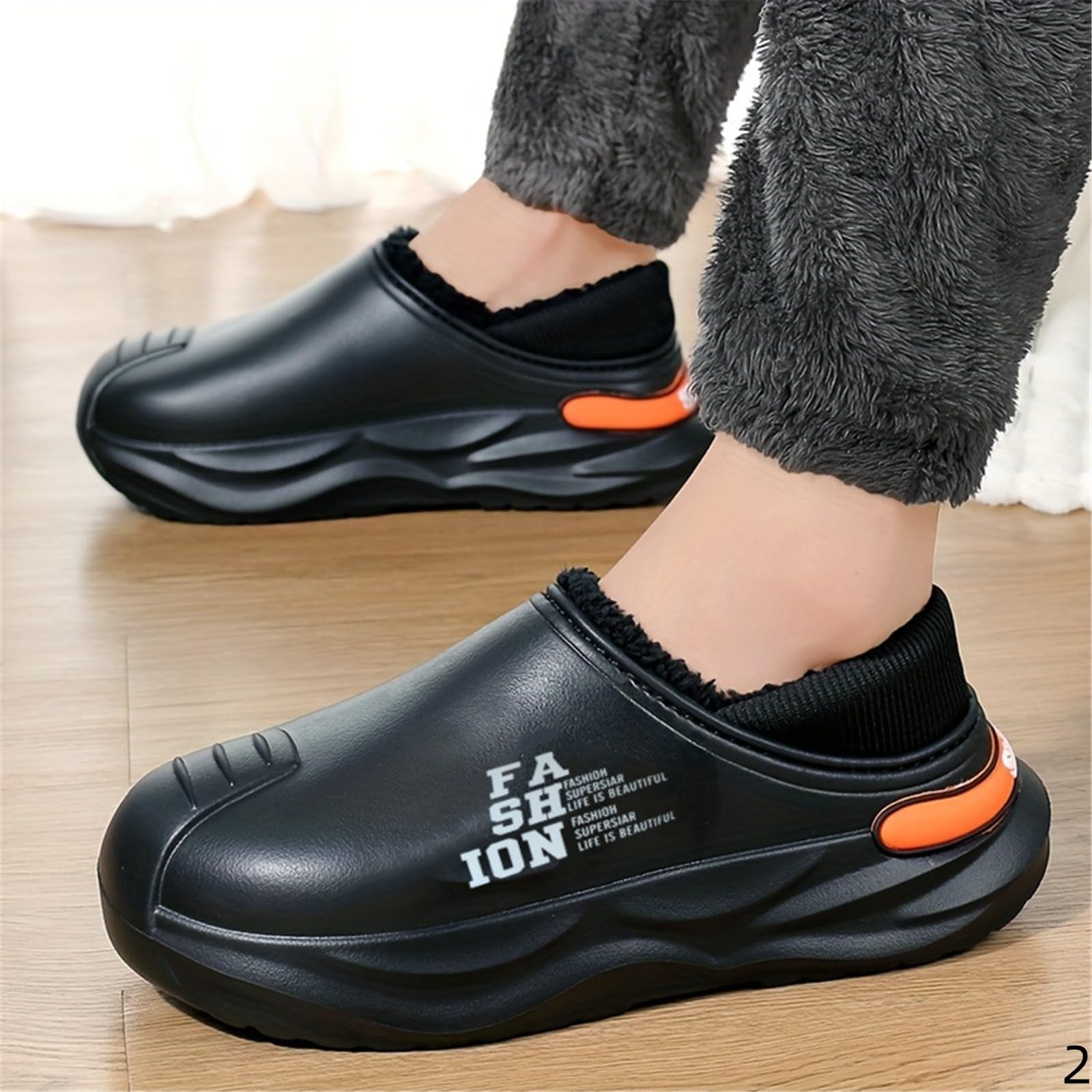 Pantofole Donna Men's Cotton Shoes Winter Step Shit Feeling Warm Thickened Soft Sole Non-slip Waterproof Cold-proof Snow Boots