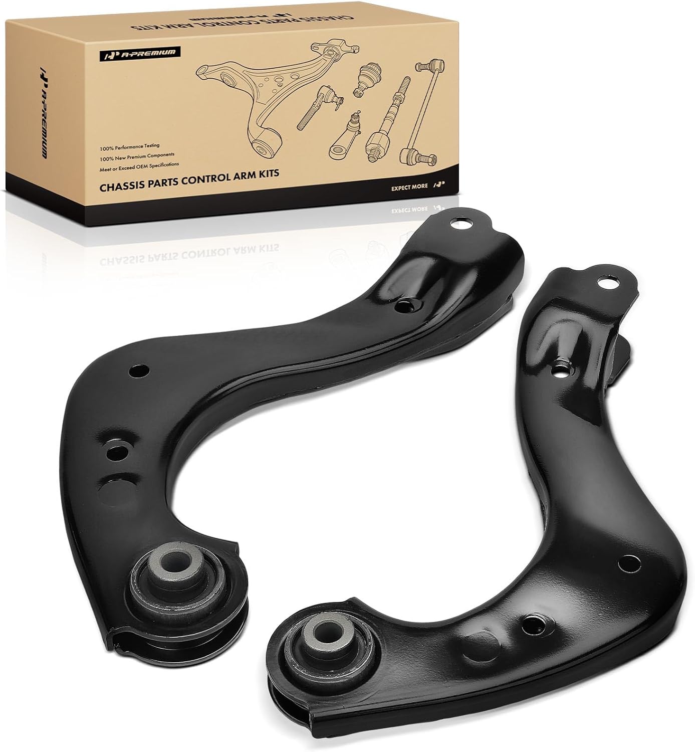 A-Premium 2 x Rear Upper Control Arm, with Bushing, Compatible with Toyota Corolla 2019-2023, Camry 2018-2023, Prius, Avalon, Prius AWD-e, C-HR, Corolla Cross, Prius Prime & Lexus ES250, ES300h, ES350