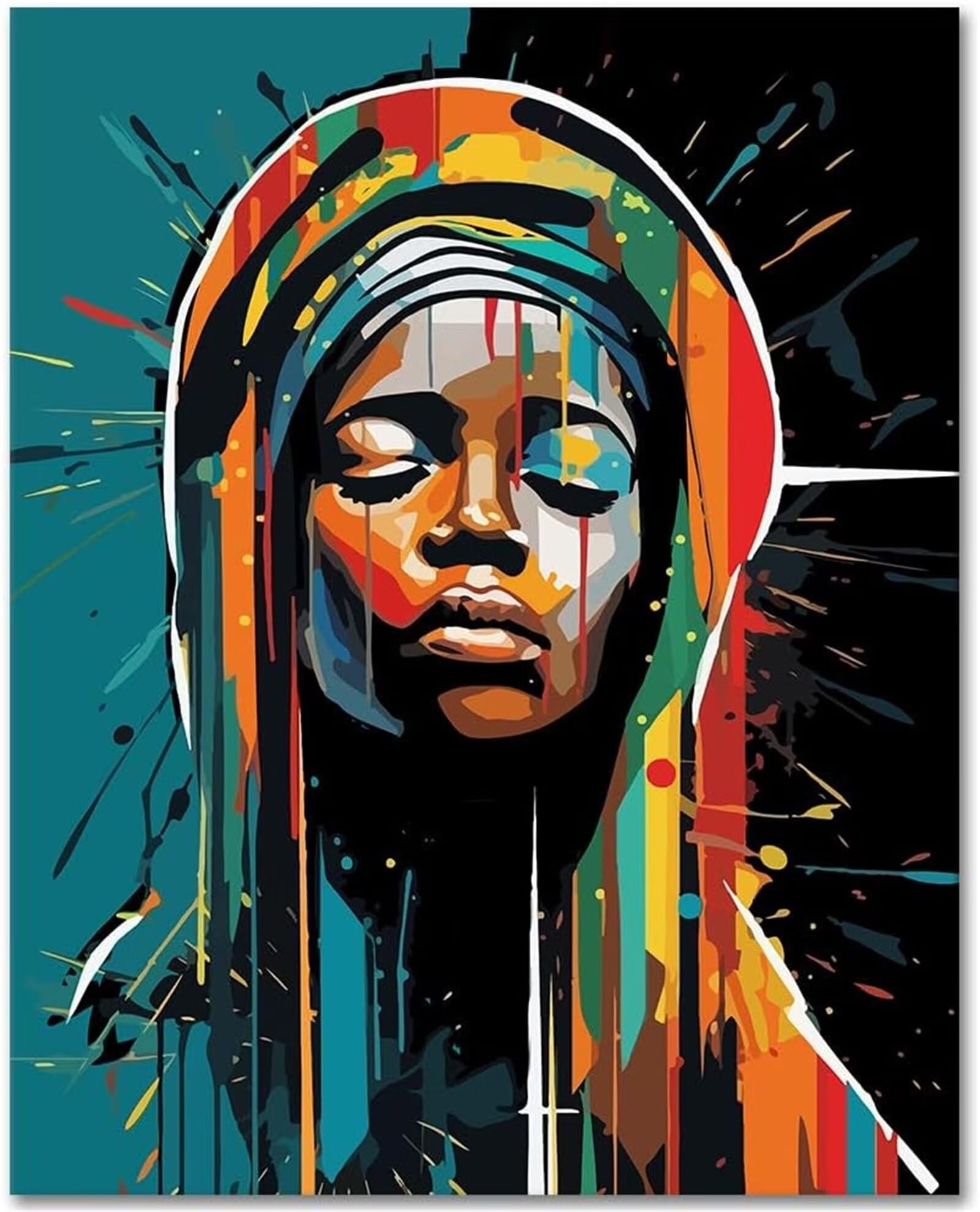Dipingere con i Numeri Adulti,Donna dell'acquerello Pittura di Numeri a Olio Fai da Te kit di pittura acrilica per adulti Bambini,Con Pennelli e Colori Acrilici per casa Decor con Telaio,55x70cm