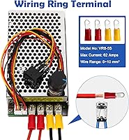 Vista 2 de Industrial Grade PWM DC Motor Speed Controller, DC 10V-50V / Rated 60A / Max 100A Industrial Grade DC Brush Motor Controller with Fuse & CW/CCW