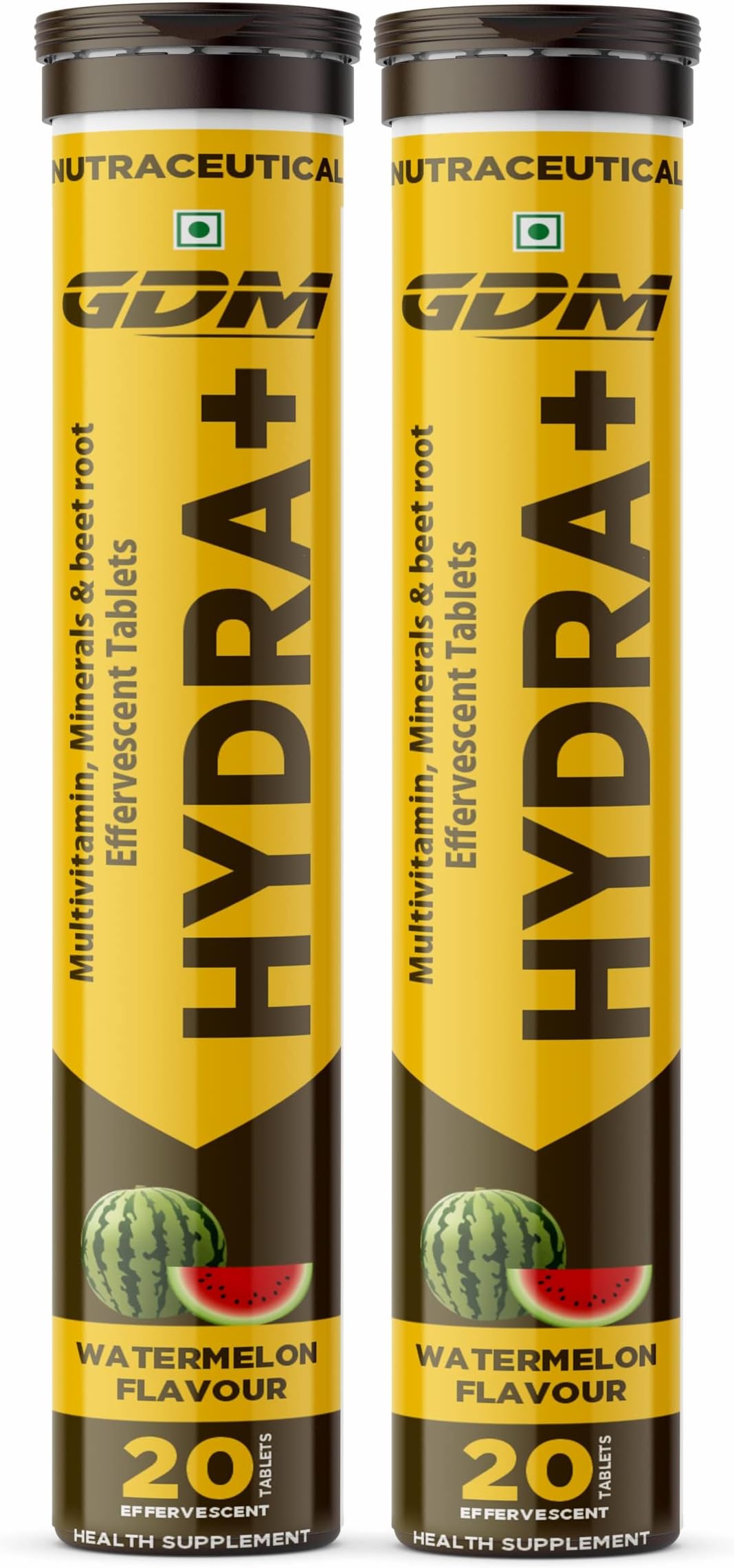 HYDRA + (ELECTROLYTES, ANTIOXIDANTS & CARBOHYDRATE) EFFERSVESCENT TABLETS (WATERMELON, PACK OF 40 TABLETS)