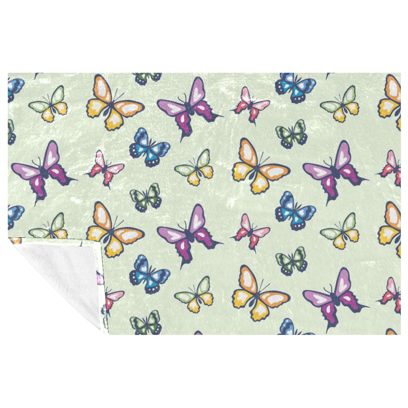 Couverture chaude au motif papillons pour vos pique-niques et camping