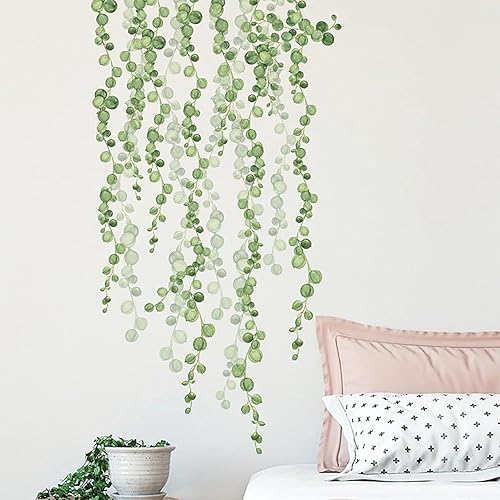 Miniatura 4 de MACHOOSE Calcomanías de pared, calcomanías de pared de plantas verdes, calcomanías de pared para despegar y pegar, decoración de pared para