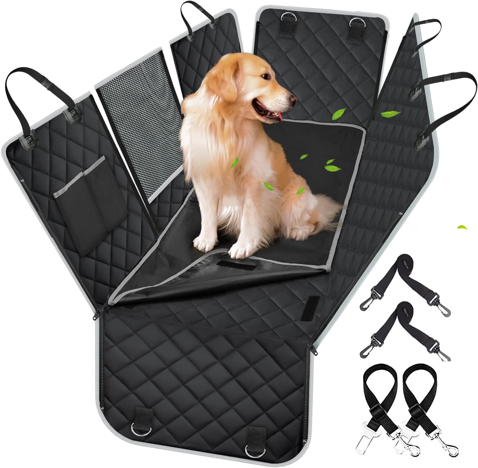 Yuntec Dog Car Hammock Pet Seat Cover for Back Seat, Bench Car Seat