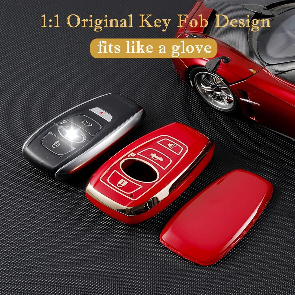 for Subaru Forester Outback Key Fob Cover with Keychain, for Forester Outback BRZ Legacy CrossTrek Premium Soft TPU 360 Degree Protection Key Case Remote Key Holder (Size B-Green)