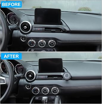 Car Phone Holder 2016-2024 2025 2026 Mazda MX-5 Accessories Black Center Console Dashboard Air Vent Fixed Cell Phone Mount Holder for iPhone, Android and Universal Smartphones